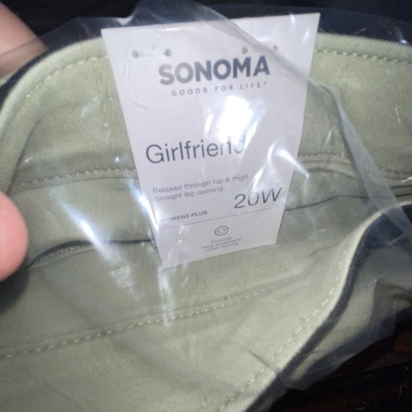 Plus Size 20W Sonoma Goods For Life Premium Rolled Girlfriend Jeans - Picture 6 of 7